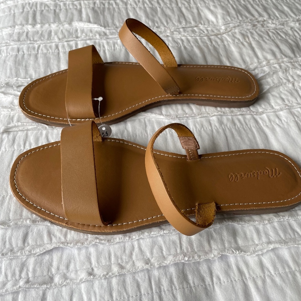 Leather Madewell slides